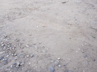Background texture soil top view loose ground