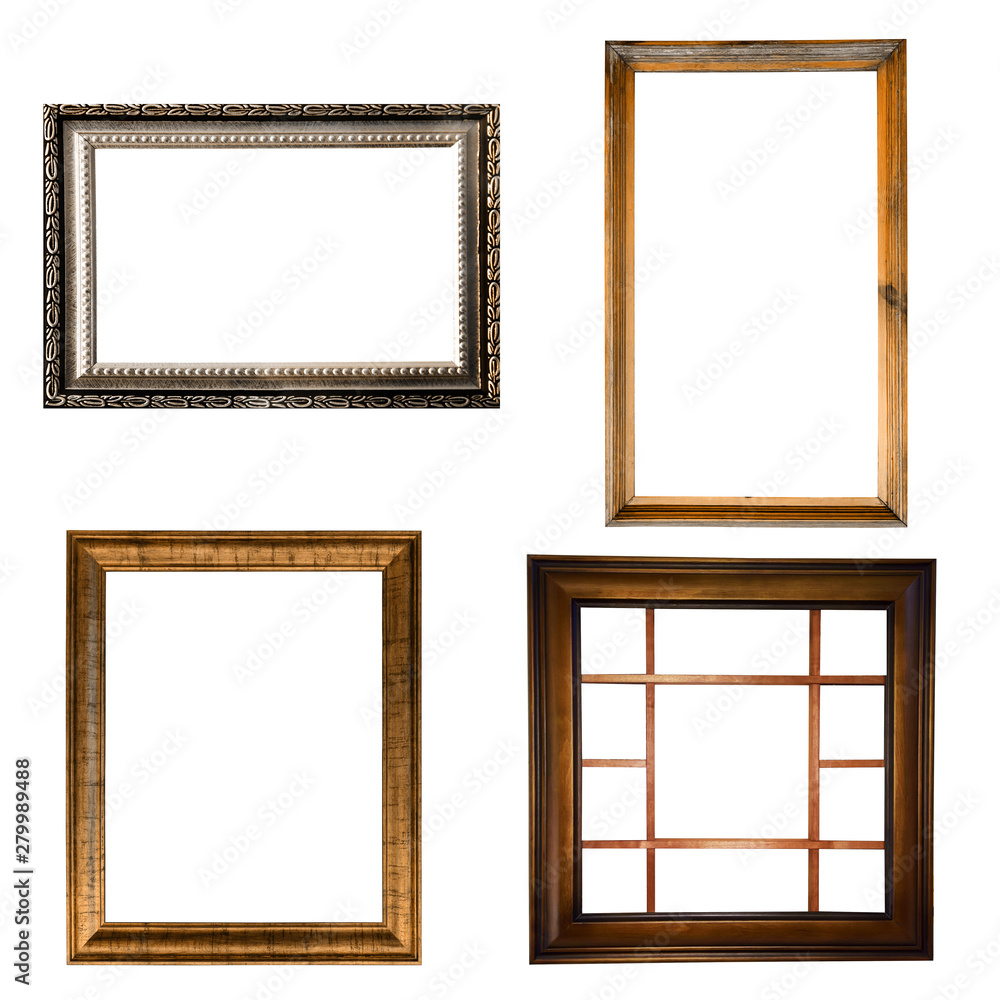 Poster frame set isolated on white background. template for design
