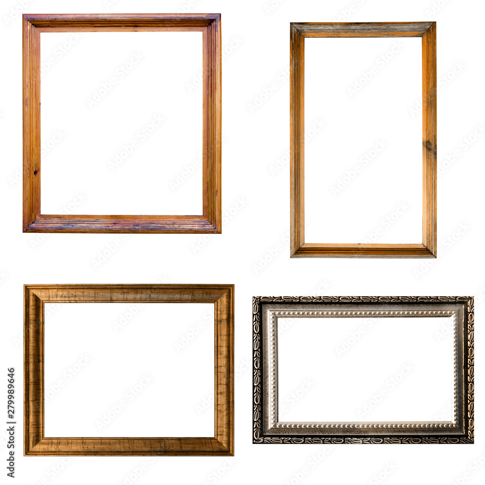 Poster frame set isolated on white background. template for design