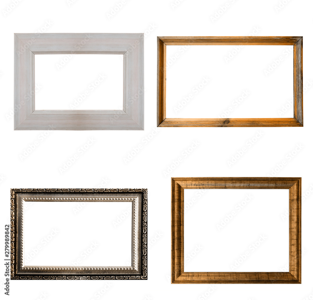 Poster frame set isolated on white background. template for design