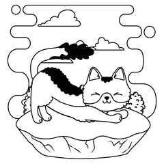Cat cartoon design