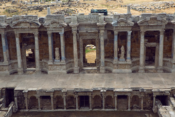 stone ruins of the ancient theatre in the summer