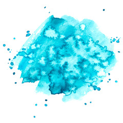 Vector blue paint texture isolated on white for Your design