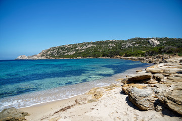 Beach bay Spiaggia di Cala Spinosa in Sardegna (Italy)