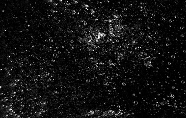 White powder isolated on black background, top view with clipping path