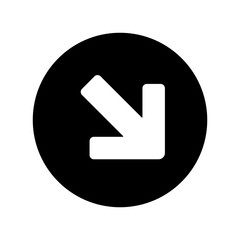 arrow down right direction vector