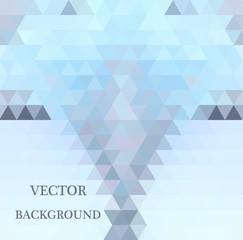 Abstract geometric background with transparent triangles. Vector illustration.