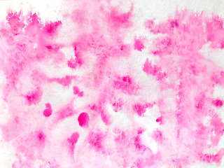Fototapeta na wymiar Watercolor abstract background with pink stains