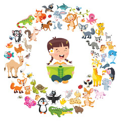 Vector Illustration Of Children Education