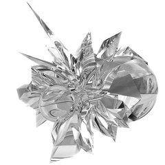 Silver crystal-like shapes. It can be used in print and web design