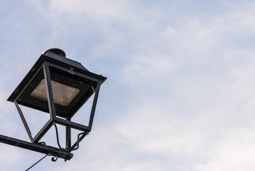 Fototapeta na wymiar LED street lamp on building facade