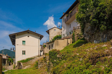 Fototapeta na wymiar The small historic hill village of Obenetto in Friuli-Venezia Giulia, north east Italy