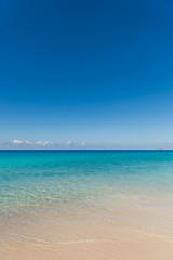 Tropical beach with white sand turquoise water