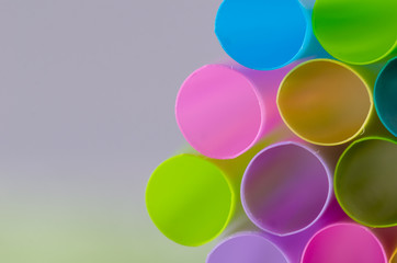 Colorful drinking straws.
