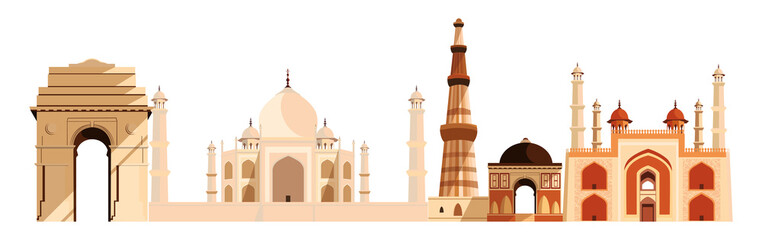 india independence day flat design