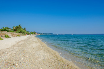 Fototapeta na wymiar Beach Scene - Greece, Polychrono, Aegean Coast 