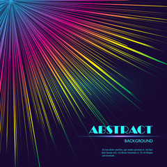 Dynamic abstract scattering particles background made of colored neon specks