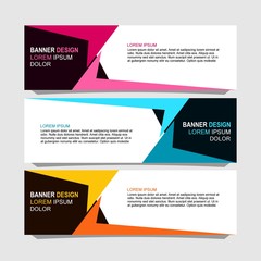 Naklejka premium Vector abstract design banner web template.