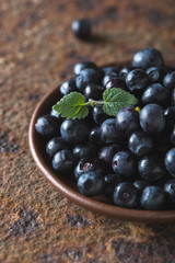 Fresh ripe blueberries closeup
