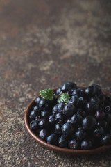 Fresh ripe blueberries closeup