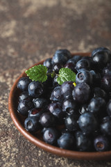 Fresh ripe blueberries closeup