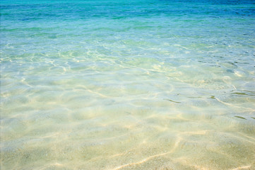 Fototapeta na wymiar beautiful tropical turquoise clear sea water surface