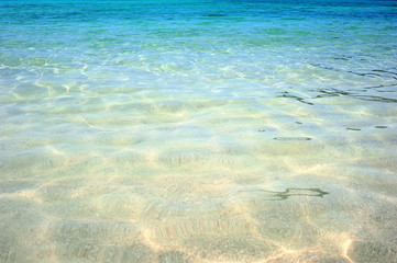 beautiful tropical turquoise clear sea water surface