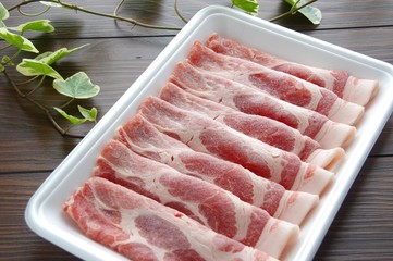 冷凍豚肉の自然解凍　冷凍肉の自然解凍