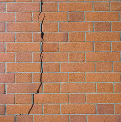 cracked brick wall