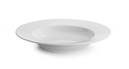 white plate isolated on white background.