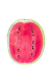 Watermelon on a white background. Isolate, ripe watermelon.