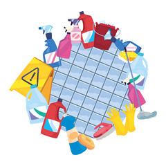 cleaning products and supplies design