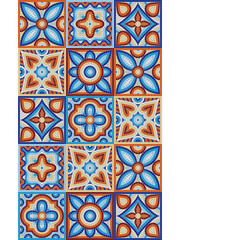 Ancient mosaic ceramic tile pattern.