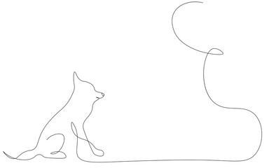 Dog sitting on white background vector illustration