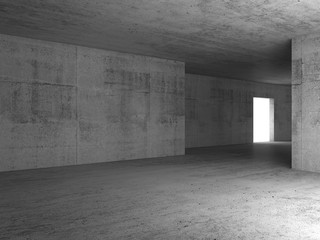 Abstract 3d empty concrete room interior