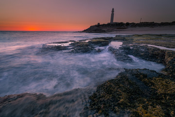 View from Trafalgar lighthouse at Cadiz province in Spain.