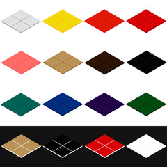 Isometric tiles set