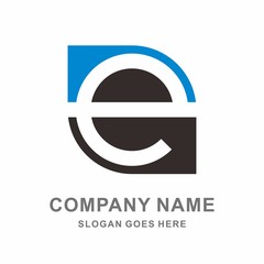 Fototapeta premium Monogram Letter E Business Company Vector Logo Design Template 