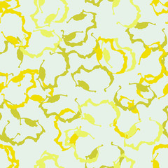 Urban UFO camouflage of various shades of yellow, grey and green colors