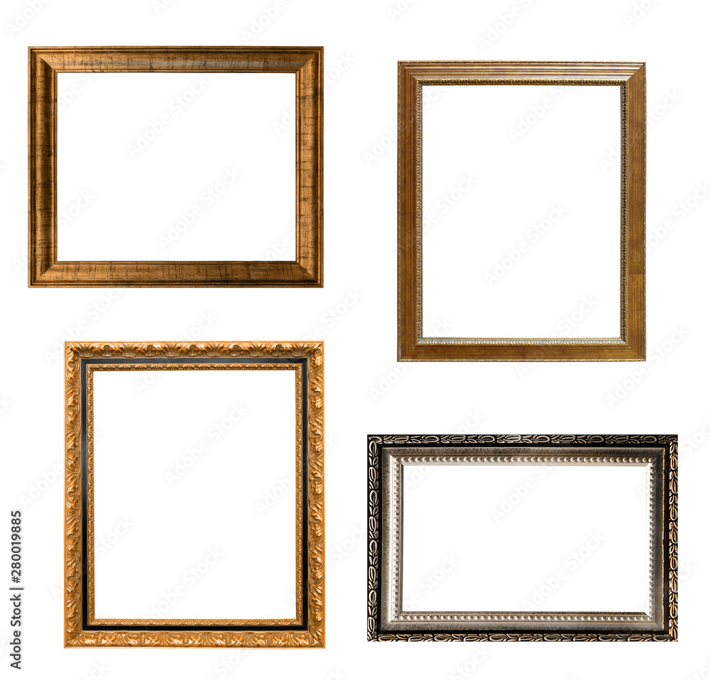 Poster frame set isolated on white background. template for design