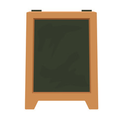 Menu Black Board. Element on the theme of the restaurant business. For Chalk drawing. Wooden announcement board.