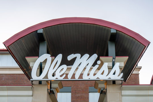 Campus Logo And Entrance At Ole Miss