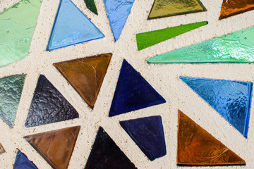 Fototapeta na wymiar Mosaic of colored glass.