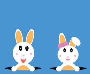 PaperCut White Rabbit in hold