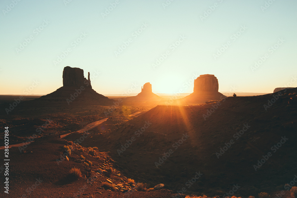 Poster monument valley at sunrise, arizona, usa