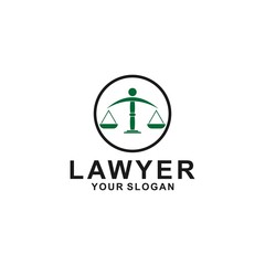 justice law logo design template. attorney logo with pillar and star shape illustration