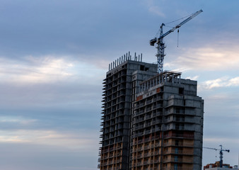 Fototapeta na wymiar construction of a skyscraper