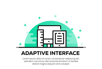 Naklejka premium ADAPTIVE INTERFACE ICON CONCEPT