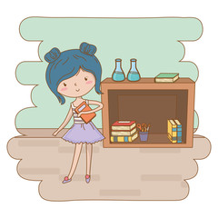 Teenager girl cartoon design vector illustrator