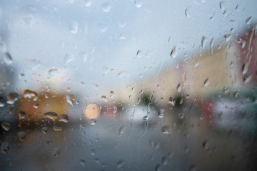 raindrops on the window